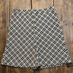 🖤 Loft Wool Blend Skirt | Women’s Size 12 | Fully Lined | Houndstooth Design